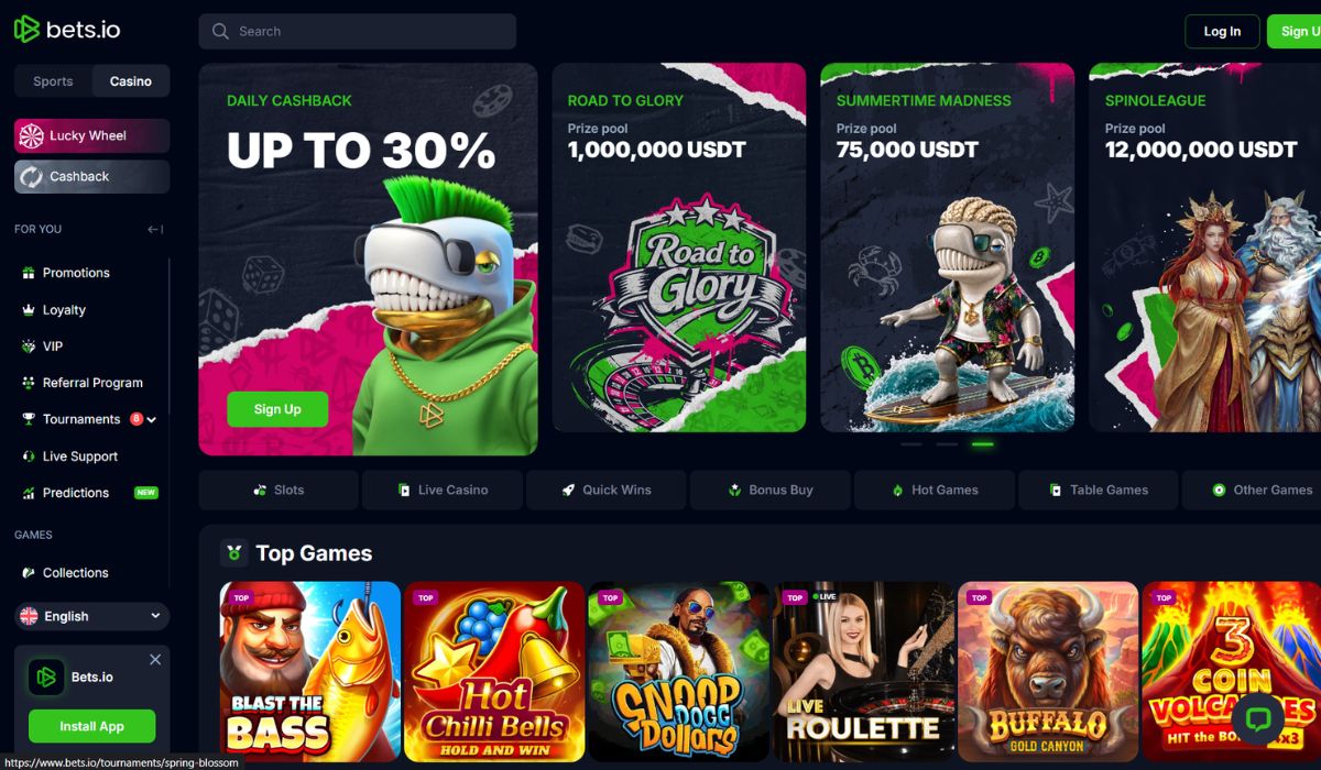 Betsio Online Casino with crypto support