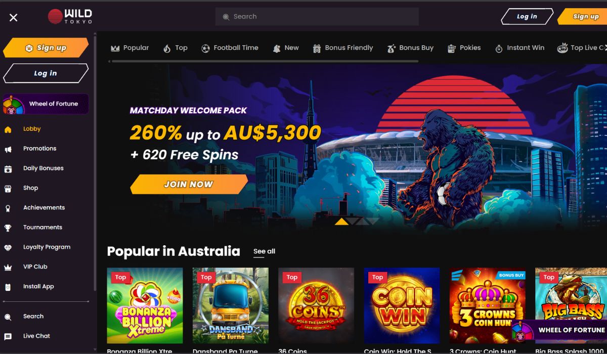 Wild Tokyo Online Casinos for Aussie Players